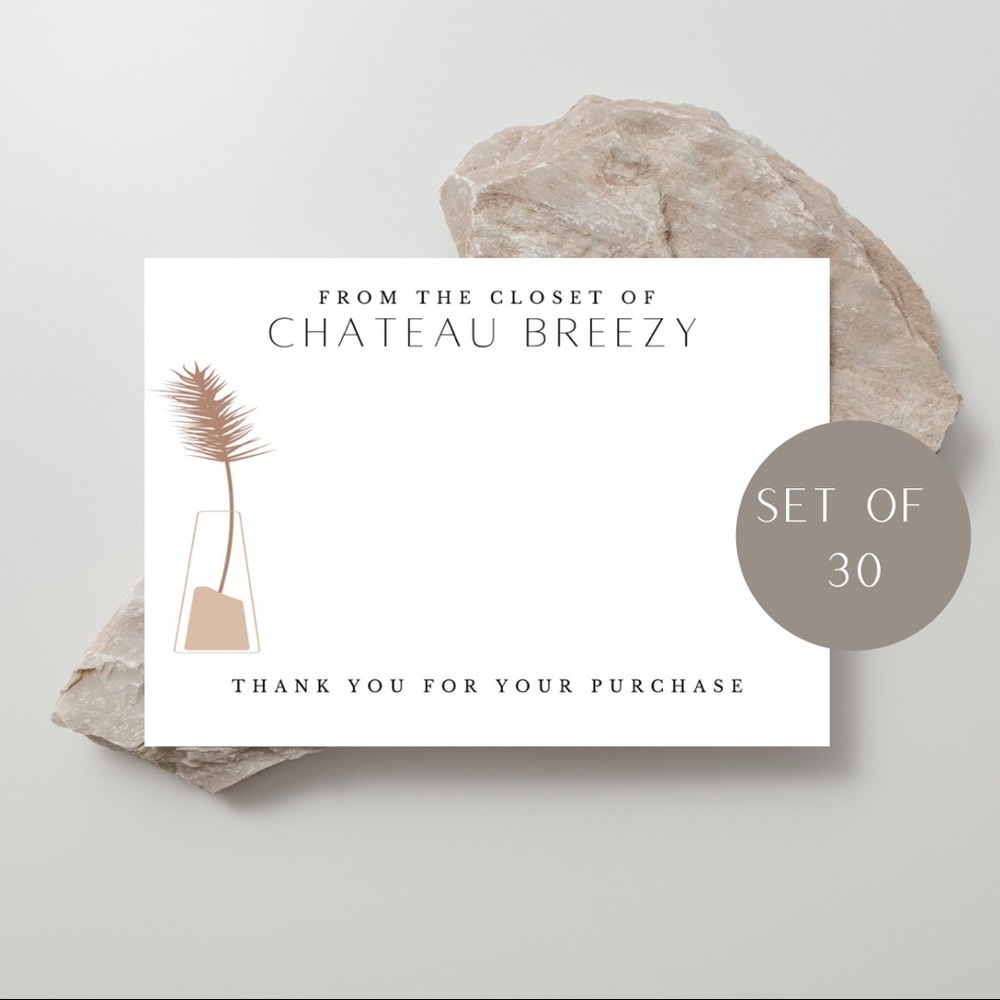 SET OF  30 Note Cards - 5x7 - Poshmark Packaging - FREE Personalization